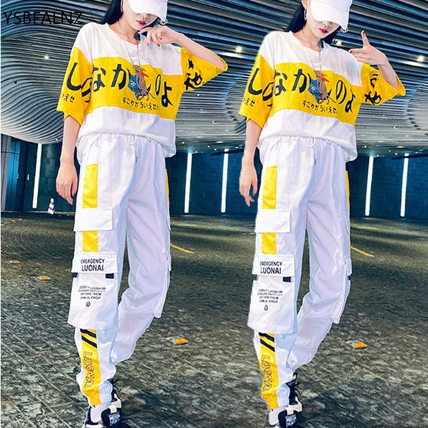 2020 leisure sweat suits women hip hop two piece set fashion short sleeve o neck t-shirt + elastic long pants plus size loose, White
2020 leisure sweat suits women hip hop two piece set fashion short sleeve o neck t-shirt + elastic long pants plus size loose, White