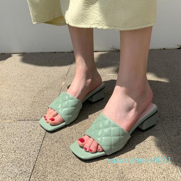 2020 summer slippers chunky heel youth chunky heel semi-high heeled ultra-fine plaid rubber daily women's slippers c01, Black
2020 summer slippers chunky heel youth chunky heel semi-high heeled ultra-fine plaid rubber daily women's slippers c01, Black