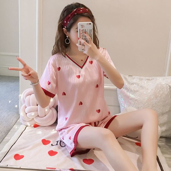 2020 ice silk set pajamas women's sweet casual silk-like women's two-piece wear for home clothes silkhome silksummer, Blue;red
2020 ice silk set pajamas women's sweet casual silk-like women's two-piece wear for home clothes silkhome silksummer, Blue;red