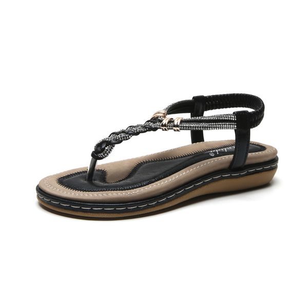 leosoxs summer new fashion diamond antiskid flat sandal bohemia thong sandals women, Black
leosoxs summer new fashion diamond antiskid flat sandal bohemia thong sandals women, Black