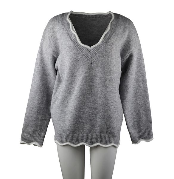2019 new v-neck knitted cute pullover spot multi-color explosion models a large number of spot, White;black
2019 new v-neck knitted cute pullover spot multi-color explosion models a large number of spot, White;black