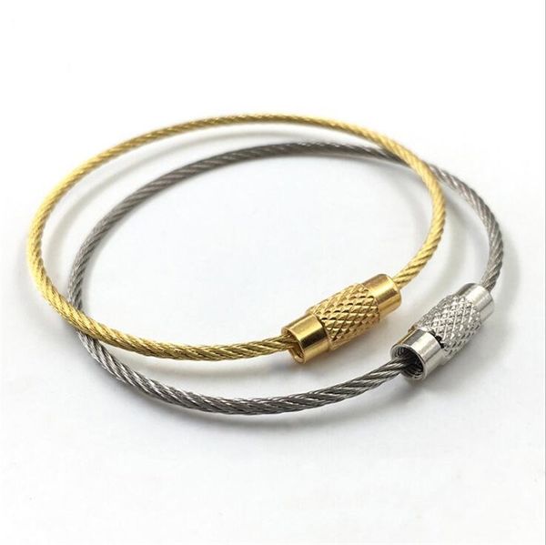 fashion stainless steel wire keychain mental clip key chain snap hook keychains cable key ring screw locket keychain for outdoor hiking, Silver
fashion stainless steel wire keychain mental clip key chain snap hook keychains cable key ring screw locket keychain for outdoor hiking, Silver