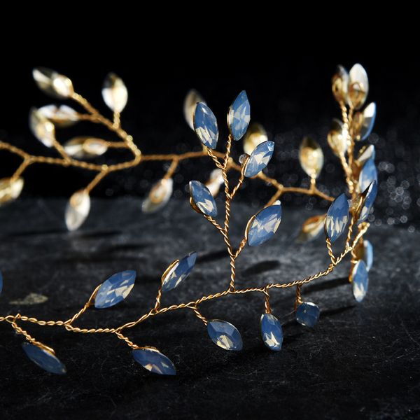 blue crystal horse-eye beads women's wedding bridal pearl headbands flower hairband for women girls party hair accessories, Golden;silver 
blue crystal horse-eye beads women's wedding bridal pearl headbands flower hairband for women girls party hair accessories, Golden;silver