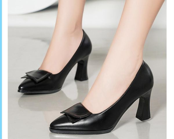 2021 women's shoes in spring and autumn with new style high heel coarse heel pointed end shoes heel 5cm,7cm @zert23, Black
2021 women's shoes in spring and autumn with new style high heel coarse heel pointed end shoes heel 5cm,7cm @zert23, Black