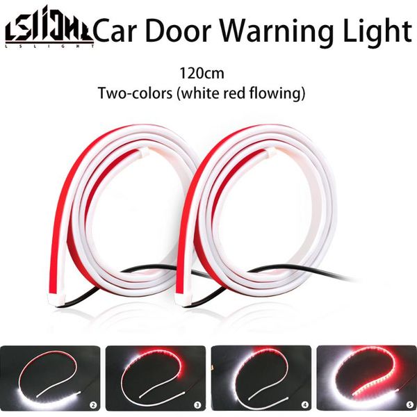 2 in 1 car door led warning light white red flowing welcome lights bar 120cm universal safety flash lamp for auto car styling
2 in 1 car door led warning light white red flowing welcome lights bar 120cm universal safety flash lamp for auto car styling