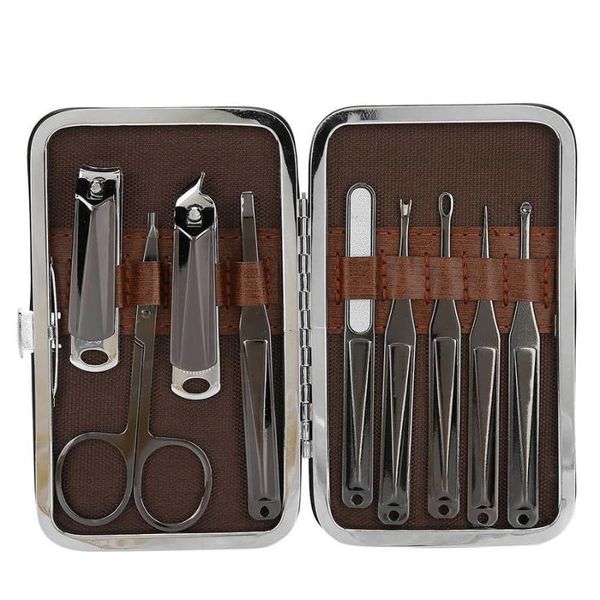 9pcs portable nail clipper eyebrow scissors dead skin pusher nail file manicure tool set
9pcs portable nail clipper eyebrow scissors dead skin pusher nail file manicure tool set