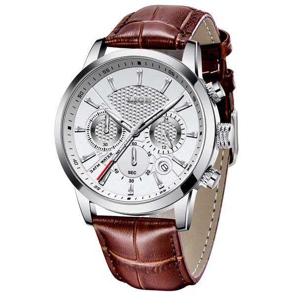 2020 new watch men fashion sport quartz clock lige mens watches leather business waterproof watch relogio masculino, Slivery;brown
2020 new watch men fashion sport quartz clock lige mens watches leather business waterproof watch relogio masculino, Slivery;brown