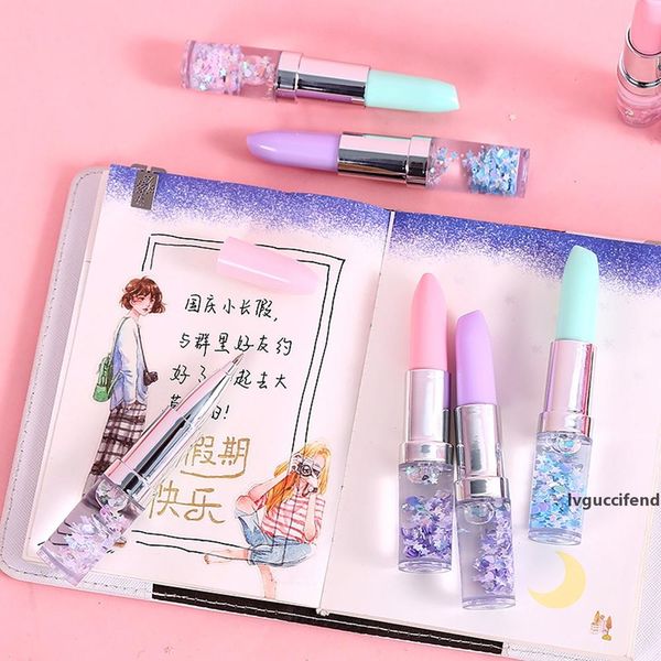 creative pen lipstick shape glitter gel pen quicksand 0.5mm signature pen stationery school office supplies
creative pen lipstick shape glitter gel pen quicksand 0.5mm signature pen stationery school office supplies