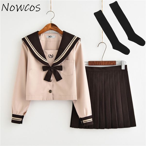 japanese jk uniform, milk sailor suit, long sleeve student, college wind, school uniform suit, autumn and winter uniform, White
japanese jk uniform, milk sailor suit, long sleeve student, college wind, school uniform suit, autumn and winter uniform, White