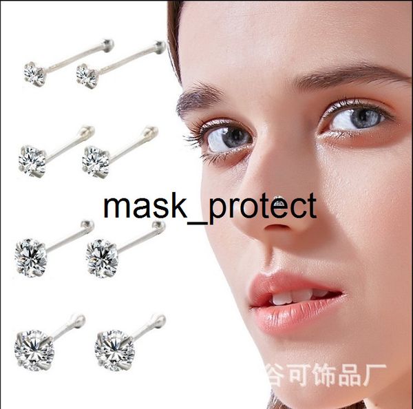 s925 silver women's earrings four-claw zircon rings nose ornaments small ear studs, Golden
s925 silver women's earrings four-claw zircon rings nose ornaments small ear studs, Golden