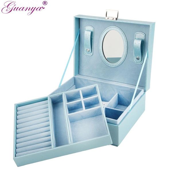 guanya new 23*9*18.5cm double layer portable jewelry case leather jewelry box organizer princess dressing birthday gift /casket t190629, Black;white
guanya new 23*9*18.5cm double layer portable jewelry case leather jewelry box organizer princess dressing birthday gift /casket t190629, Black;white
