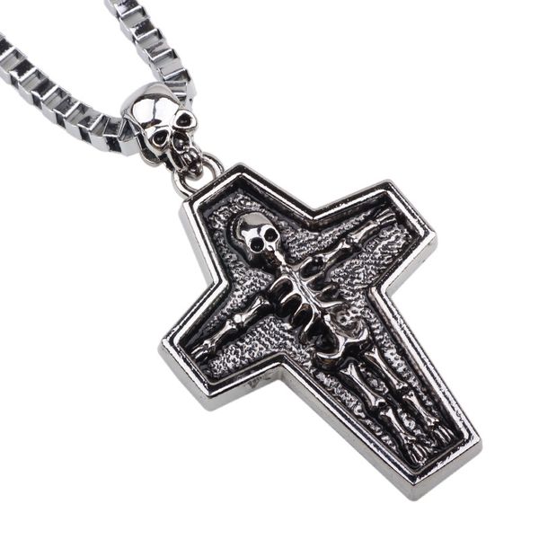 2020 new fashion hiphop cross skeleton necklaces silver skull pendant necklaces vintage jewelry for men boyfriend gift
2020 new fashion hiphop cross skeleton necklaces silver skull pendant necklaces vintage jewelry for men boyfriend gift