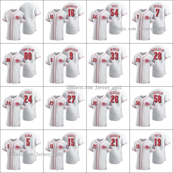 cincinnati reds 7 eugenio suarez 27 trevor bauer 5 johnny bench 19 joey votto men women youth custom white 2020 authentic jersey, Black
cincinnati reds 7 eugenio suarez 27 trevor bauer 5 johnny bench 19 joey votto men women youth custom white 2020 authentic jersey, Black
