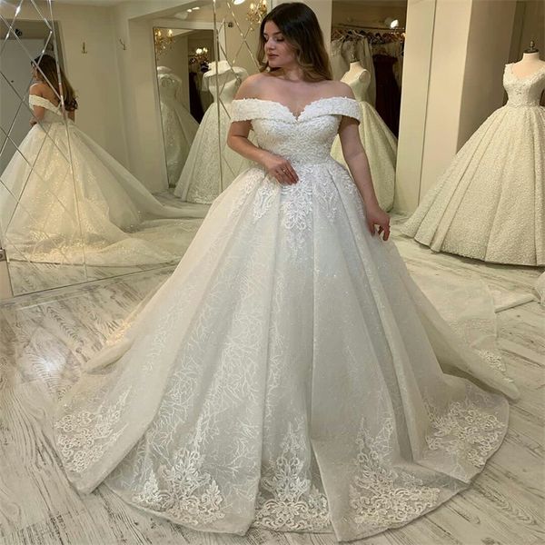 plus size a-line wedding dresses off-shoulder sleeveless appliqued lace elegant bridal gowns floor length custom made chapel wedding gown, White
plus size a-line wedding dresses off-shoulder sleeveless appliqued lace elegant bridal gowns floor length custom made chapel wedding gown, White
