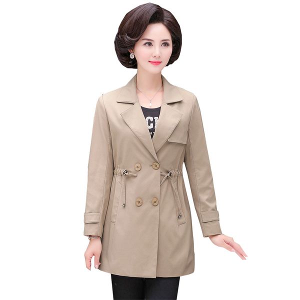 woman trench coat spring autumn trench coat slim double breasted women's windbreakers overcoat mother dress k217, Tan;black
woman trench coat spring autumn trench coat slim double breasted women's windbreakers overcoat mother dress k217, Tan;black