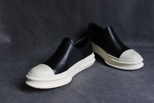 fashion 2 style mens thick bottom casual sport shoes breathable leather slip-on outside wear travel hiking shoes men size 38-46, Black
fashion 2 style mens thick bottom casual sport shoes breathable leather slip-on outside wear travel hiking shoes men size 38-46, Black