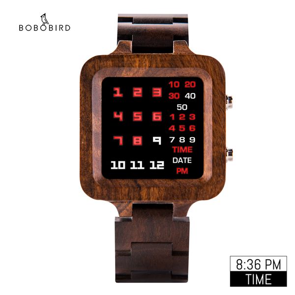 relogio masculino bobo bird wood digital watch men led date display unique watches clock for male night vision drop shipping, Slivery;brown
relogio masculino bobo bird wood digital watch men led date display unique watches clock for male night vision drop shipping, Slivery;brown