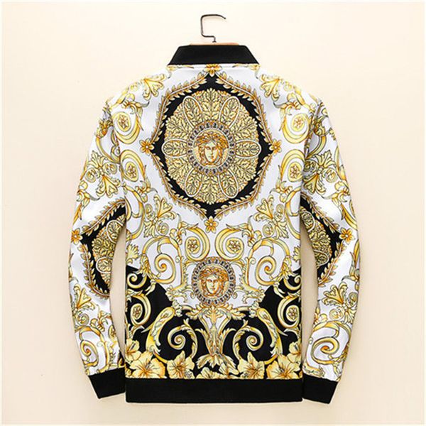fashion slim jacket men medusa designer jackets gold floral print mens dress shirts long sleeved mens jacket windbreaker casual designer, Black;brown
fashion slim jacket men medusa designer jackets gold floral print mens dress shirts long sleeved mens jacket windbreaker casual designer, Black;brown