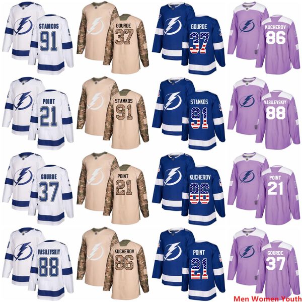 custom men women youth tampa bay lightning jersey steven stamkos 86 nikita kucherov 88 vasilevskiy 21point 37 yanni gourde usa flag hockey, Black;red
custom men women youth tampa bay lightning jersey steven stamkos 86 nikita kucherov 88 vasilevskiy 21point 37 yanni gourde usa flag hockey, Black;red