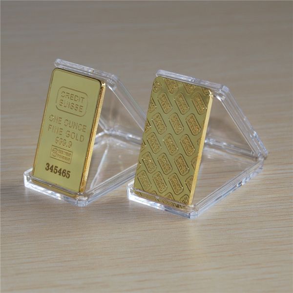 the credit suisse 1oz pure gold plated bullion bar replica souvenir coin gift 5pcs/lot ing
the credit suisse 1oz pure gold plated bullion bar replica souvenir coin gift 5pcs/lot ing