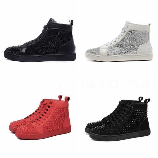 2020 mens designer shoes red bottoms mens shoes women fashion shoes spikes high black white glitter leather suede mens flats casual shoe
2020 mens designer shoes red bottoms mens shoes women fashion shoes spikes high black white glitter leather suede mens flats casual shoe
