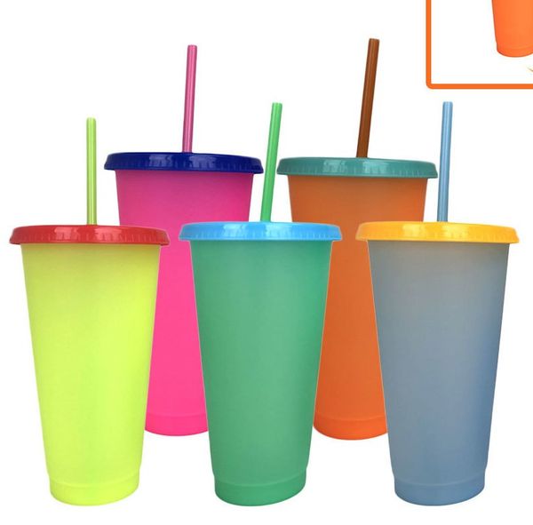 24oz color cup magic reusable plastic cups with lid and straw candy colors cold drinking tumbler magic color dhl ahe407
24oz color cup magic reusable plastic cups with lid and straw candy colors cold drinking tumbler magic color dhl ahe407