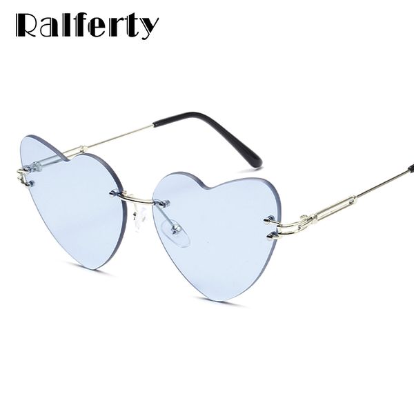 ralferty heart sunglasses women 2020 rimless metal frame uv protection sun glasses for beach vacation festival, White;black
ralferty heart sunglasses women 2020 rimless metal frame uv protection sun glasses for beach vacation festival, White;black