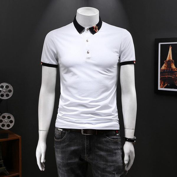 2020 new men's summer fashion t-shirt men business lapel short-sleeved polo shirt short-sleeve t-shirt designer lapel polo male tees po, White;black
2020 new men's summer fashion t-shirt men business lapel short-sleeved polo shirt short-sleeve t-shirt designer lapel polo male tees po, White;black