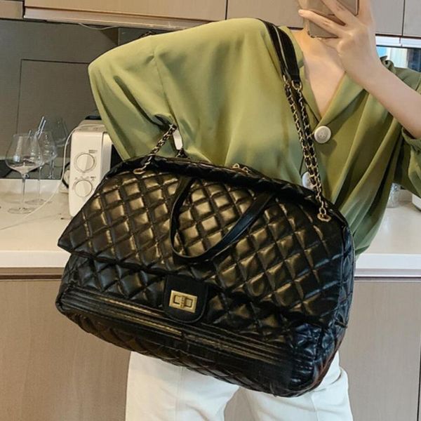 lattice large tote bag 2020 new pu leather women's designer handbag high capacity shoulder messenger bag travel
lattice large tote bag 2020 new pu leather women's designer handbag high capacity shoulder messenger bag travel