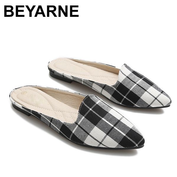 beyarne european plaid oxford babouche female closed toe sandals woman pointy multicolor pantuflas lady flat slippers summer, Black
beyarne european plaid oxford babouche female closed toe sandals woman pointy multicolor pantuflas lady flat slippers summer, Black