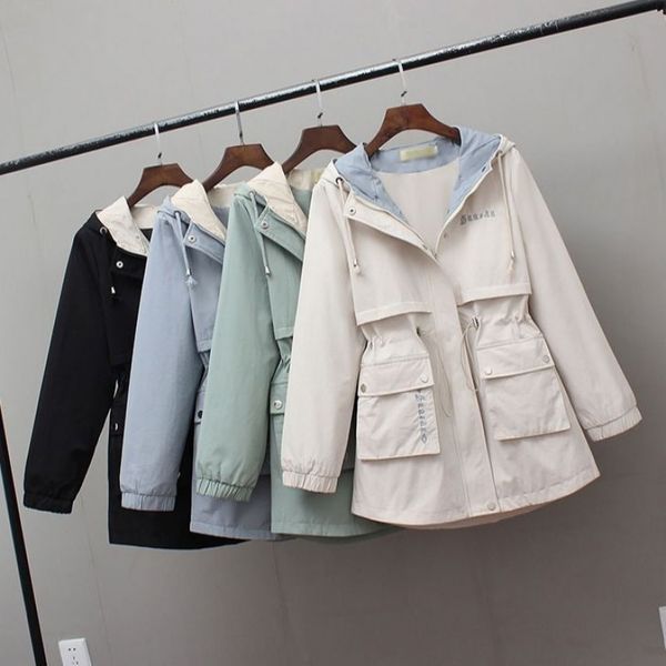 autumn 2020 new women jackets zipper pockets fashion casual long sleeves female coats hooded jacket windbreaker plus size 4xl, Tan;black
autumn 2020 new women jackets zipper pockets fashion casual long sleeves female coats hooded jacket windbreaker plus size 4xl, Tan;black