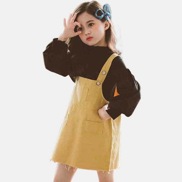 spring girls clothes white blouse & strap dress 2 pcs suit for girls puff sleeve kids clothes novelty summer clothes for girls t200709
spring girls clothes white blouse & strap dress 2 pcs suit for girls puff sleeve kids clothes novelty summer clothes for girls t200709