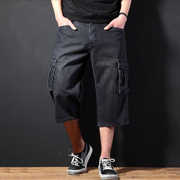 men's denim shorts loose cropped denim shorts summer thin workwear multi-pocket jeans size 29-44 46, White;black
men's denim shorts loose cropped denim shorts summer thin workwear multi-pocket jeans size 29-44 46, White;black