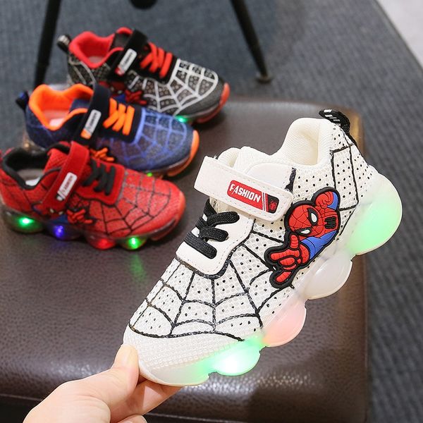 children's mesh breathable sneakers 2020 new white sports sports mesh shoes for boys and girls spider-man led light shoes, Black
children's mesh breathable sneakers 2020 new white sports sports mesh shoes for boys and girls spider-man led light shoes, Black