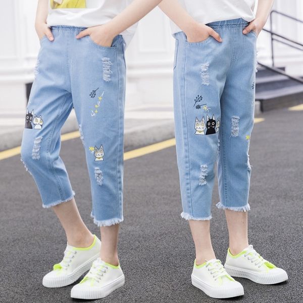 girls' denim capri 2020 summer new children's shorts panty panty shorts medium children's pants thin hole pants, Blue
girls' denim capri 2020 summer new children's shorts panty panty shorts medium children's pants thin hole pants, Blue