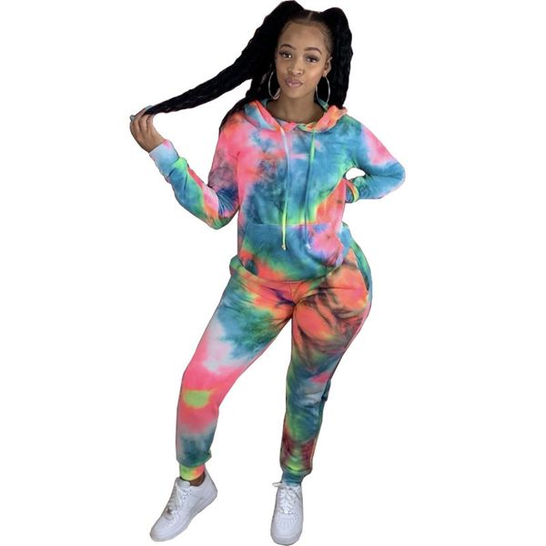 women two piece outfit fashion tie dye suits casual long sleeve hooded capris pants womens clothing, White
women two piece outfit fashion tie dye suits casual long sleeve hooded capris pants womens clothing, White