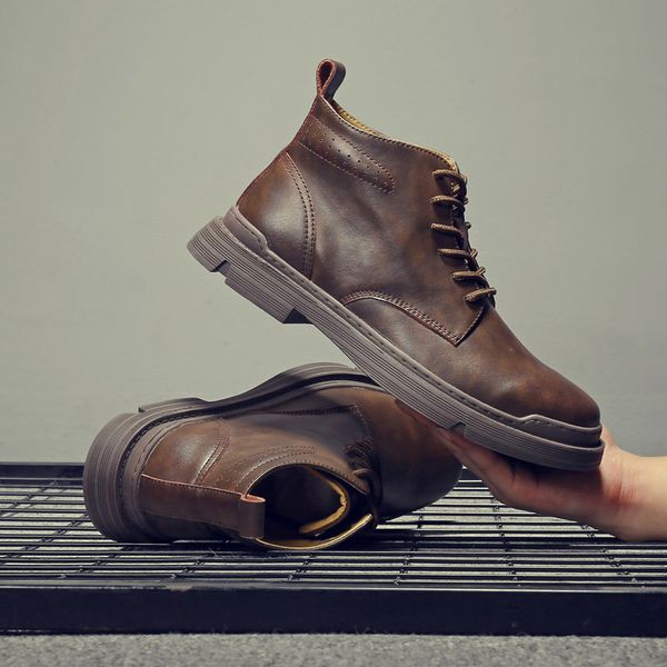 yomior genuine leather men shoes spring winter casual ankle boots outdoor work snow boots lace-up classic shoes, Black
yomior genuine leather men shoes spring winter casual ankle boots outdoor work snow boots lace-up classic shoes, Black