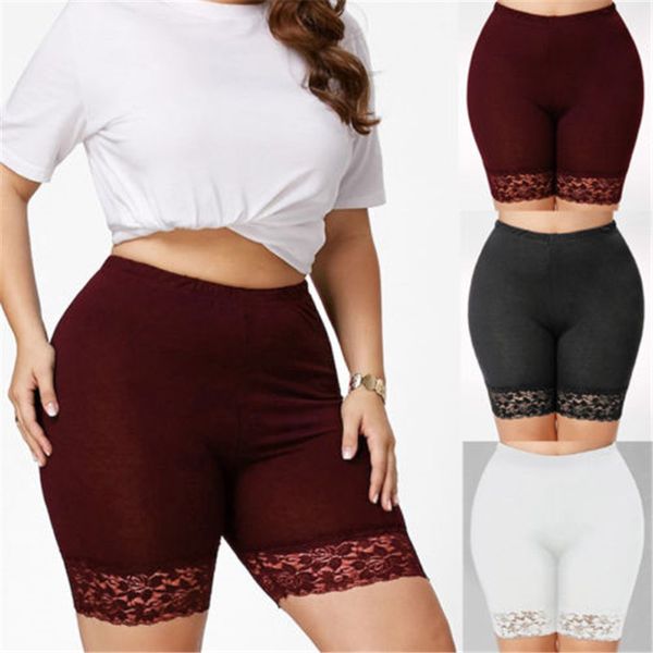 women's leggings high waist women bottom solid color lace hem safety summer female seamless ice silk briefs femme plus size, Black
women's leggings high waist women bottom solid color lace hem safety summer female seamless ice silk briefs femme plus size, Black