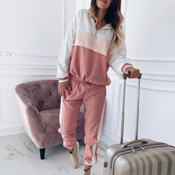 2020 spring women casual tracksuit sportswear sets women patchwork hoodies sweatshirt and sweatpant 2 pcs set, Gray
2020 spring women casual tracksuit sportswear sets women patchwork hoodies sweatshirt and sweatpant 2 pcs set, Gray