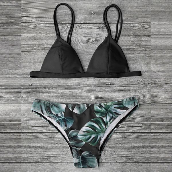 swimwear women bikini set print leaves push up padded swimsuit 2020 low waist beachwear biquini swimsuit bathing suit woman, White;black
swimwear women bikini set print leaves push up padded swimsuit 2020 low waist beachwear biquini swimsuit bathing suit woman, White;black