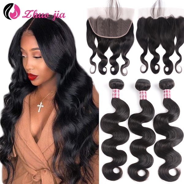 zhuo jia brazilian hair body wave 3 bundles with frontal human hair weave lace frontal closure with bundles remy hair extensions, Black;brown
zhuo jia brazilian hair body wave 3 bundles with frontal human hair weave lace frontal closure with bundles remy hair extensions, Black;brown
