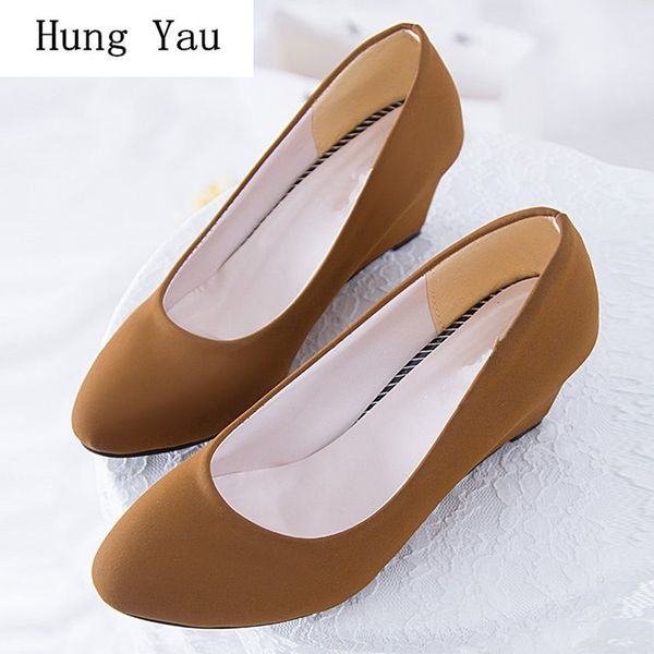 women shoes shallow casual pumps wedges platform woman walking autumn fashion solid slip on high heel comfortable, Black 
women shoes shallow casual pumps wedges platform woman walking autumn fashion solid slip on high heel comfortable, Black