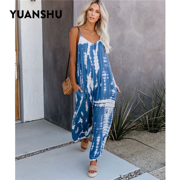 yuanshu women jumpsuit summer sleeveless loose casual trousers wide leg pants high waist rompers holiday backless jumpsuits, Black;white
yuanshu women jumpsuit summer sleeveless loose casual trousers wide leg pants high waist rompers holiday backless jumpsuits, Black;white