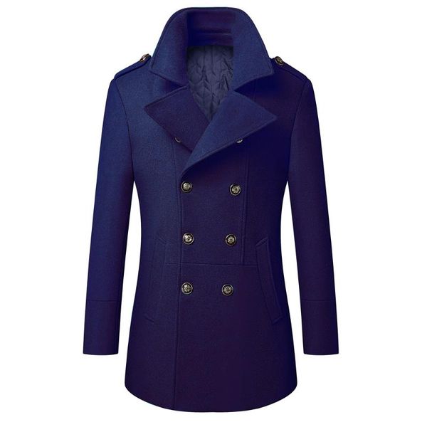 men's wool & blends thoshine brand winter 50% men thick coats slim fit double breasted england style outerwear jackets, Black
men's wool & blends thoshine brand winter 50% men thick coats slim fit double breasted england style outerwear jackets, Black