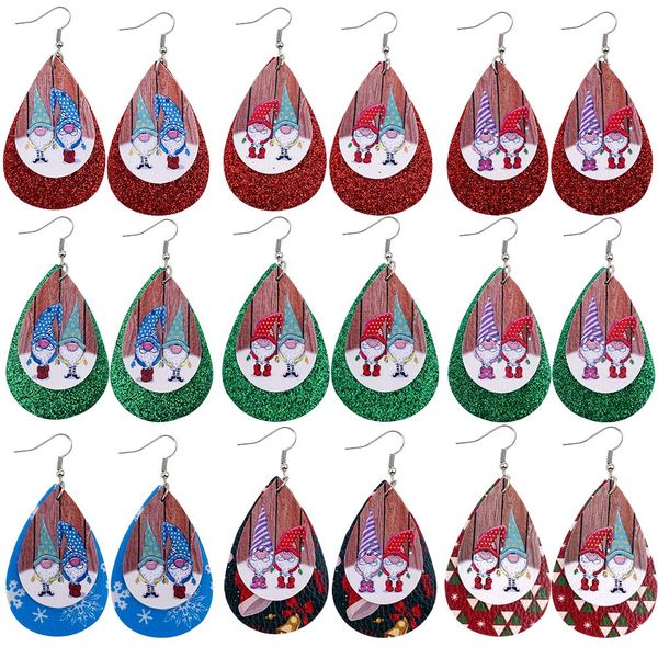 double layers faux leather dangle earrings for women girls snowflake santa claus leather earrings trendy christmas jewelry, Silver
double layers faux leather dangle earrings for women girls snowflake santa claus leather earrings trendy christmas jewelry, Silver