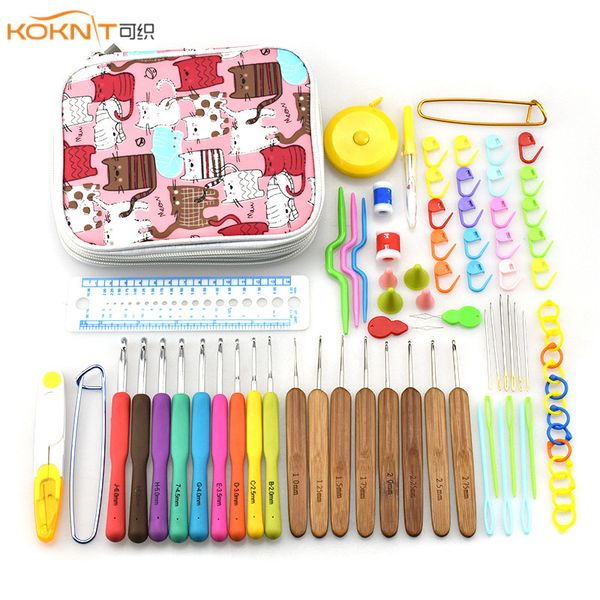 koknit crochet hook needle set 8pcs bamboo knitting needles 9 pcs ergonomic crochet hooks for knitting with bag, Black
koknit crochet hook needle set 8pcs bamboo knitting needles 9 pcs ergonomic crochet hooks for knitting with bag, Black