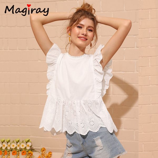 magriay lace o neck ruffle sleeveless tank summer white blouse women high waist korean elegant peplum kawaii holiday shirt
magriay lace o neck ruffle sleeveless tank summer white blouse women high waist korean elegant peplum kawaii holiday shirt
