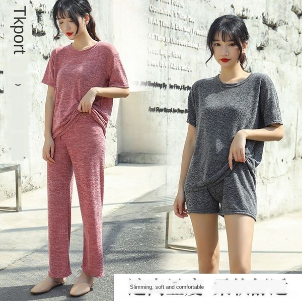 idwfc house suit pajamas female summer cotton fashion outdoor sports outdoor sports of home clothes home clothes loose lazy three-piece, Blue;red
idwfc house suit pajamas female summer cotton fashion outdoor sports outdoor sports of home clothes home clothes loose lazy three-piece, Blue;red