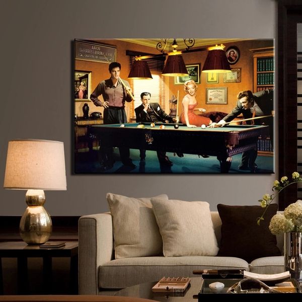 modern classic movie poster canvas painting elvis presley humphrey bogart play billiards wall art portrait picture home decor
modern classic movie poster canvas painting elvis presley humphrey bogart play billiards wall art portrait picture home decor