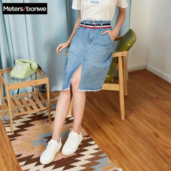 metersbonwe skirt women 2020 new spring summer trend fashion personality front split denim skirt sweet high waist mid, Black
metersbonwe skirt women 2020 new spring summer trend fashion personality front split denim skirt sweet high waist mid, Black